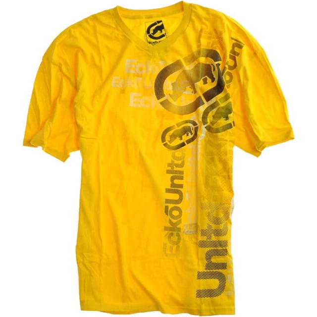 Camiseta gráfica con cuello en V Ecko Unltd 2d Complex para hombre amarillo XXL