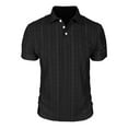 thumbnail image 4 of Bcfgryg Short Sleeve Loose Knit Jacquard Shirt Comfortable Breathable Casual Top For Daily Wear And Outdoor Activities Big and Tall Shirts Black XL, 4 of 5