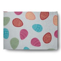 Simply Daisy 5' x 7' Etched Glass Gray Egg Hunt Easter Chenille Indoor/Outdoor Rug