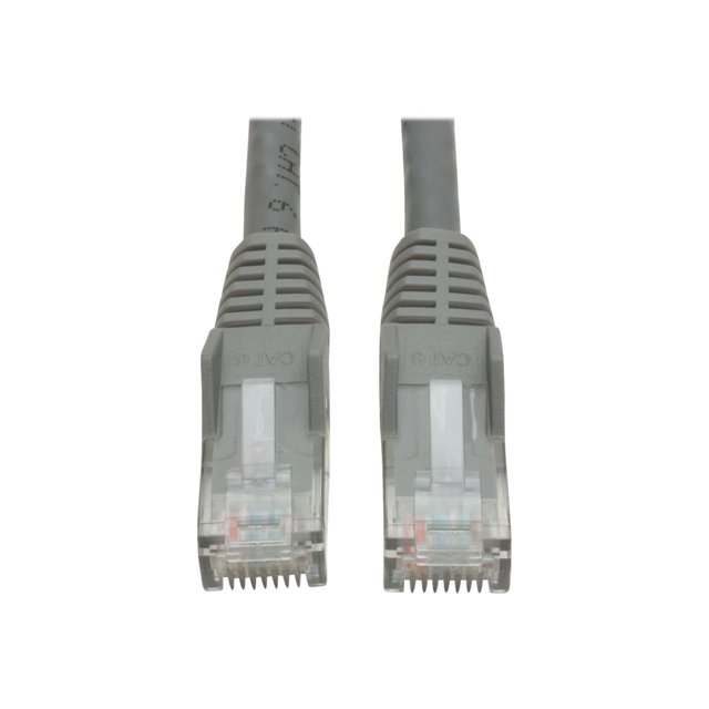 Eaton Tripp Lite Series Cat6 Gigabit Snagless Molded (UTP) Ethernet Cable (RJ45 M/M), PoE, Gray, 6 ft. (1.83 m) - Patch cable - RJ-45 (M) to RJ-45 (M) - 6 ft - UTP - CAT 6 - molded, snagless, stranded - gray