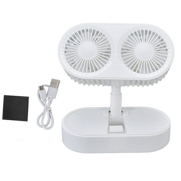 Ventilador de escritorio doble Jadeshay Doble aspa Ajustable 1200 mah ABS