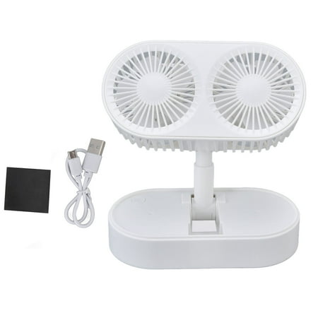

Double Fan Desktop Fan Angle Lifting Design 135 Free Wind Direction For Office For Living Room For Bedroom White