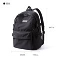 thumbnail image 3 of Mochila negra para mujer, mochila impermeable para la escuela secundaria, mochila de viaje liviana, mochila universitaria básica clásica, se adapta a 15,6 pulgadas, 3 of 5
