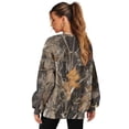 thumbnail image 2 of Garronmavis Women's Camo Sweatshirt Oversized Camo Leaf Print Long Sleeve Lightweight Daily Top Crewneck Pullover for Women, Size S, 2 of 6