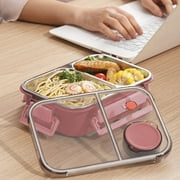Stainless Steel Bento Box, Large Compartment Metal Lunch Containers for Adults, Bento Box Lunch Boxes for Men, Microwaveable Lunch Boxes Container, Sealed Lunch Box