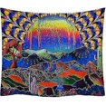 thumbnail image 1 of Sun Rise Trippy Tapestry, 1 of 5
