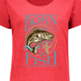 thumbnail image 4 of Inktastic Born to Fish Women's Plus Size T-Shirt, 4 of 5