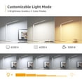 thumbnail image 3 of Lepro LED Dimmable Reading Desk Lamp with USB Charging Port, 15W 96 LEDs 550 Lumens Soft Light Eye-Care, Suitable for Home Work, Study, College Dorm, White, 3 of 10