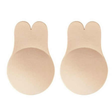 Women s Sticky Bra Breast Lift Adhesive Bra Invisible Silicone Reusable Nippleless Covers Beige