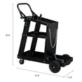 thumbnail image 2 of Tcbosik Welding Cart, 3-Tier Welder Cart with 360° Swivel Wheels and Tank Storage Safety Chains, Rolling Welder Cart for Welding Machine, Black, 2 of 9