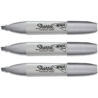 Sharpie Metallic Permanent Markers, Fine Point, Silver, 12 Count