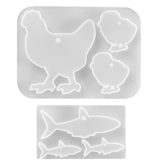 LOLIPPYY 2-Pack White Silicone Molds for Crafts, Baking, Projects, Decorations, and Making