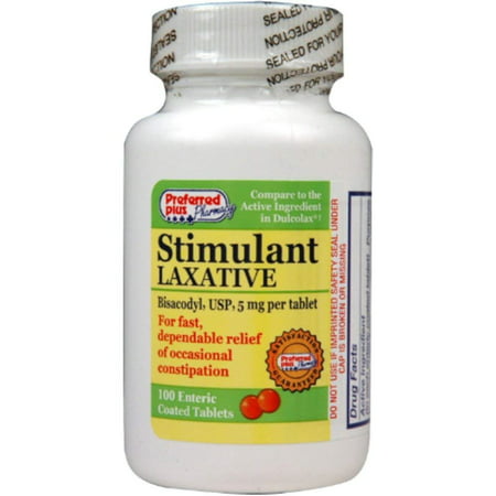 Bisacodyl stimulant laxative 5 mg tablets 100 ea