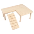 thumbnail image 2 of Wooden Hamster Platform with Climbing Ramp, Natural Wood Standing Ledge for Small Animal Cage Accessories, Syrian Hamster Dwarf Mouse Nesting Exercise Playground, 2 of 6