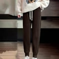 thumbnail image 2 of BLVB Womens Winter Warm Fleece Lined Joggers Loose Cozy Thicked Thermal Sweatpants Casual Lounge Trousers with Pockets, 2 of 7