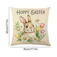 thumbnail image 3 of HuiXinOu Easter Pillow Cover Spring Floral Rabbit Decorative for Home Decoration Sofa Cushion Cover Rabbits Egg Pillow Cover for Home Decoration Outdoor,Easter Gifts Easter Toys, B, 3 of 6