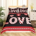 thumbnail image 2 of Yibo Valentines Day Gifts Cute Pink Gnomes Duvet Cover - Premium Polyester Duvet Cover with Zipper Closure, 3 Piece Set, Includes 1 Duvet Cover and 2 Pillow Cases, No Comforter, 2 of 7