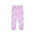 thumbnail image 3 of Sleep On It Infant Girls 2-Piece Super Soft Jersey Snug-Fit Pajama Set with Matching Socks - Butterfly Bliss, Purple, Size 12M, 3 of 4
