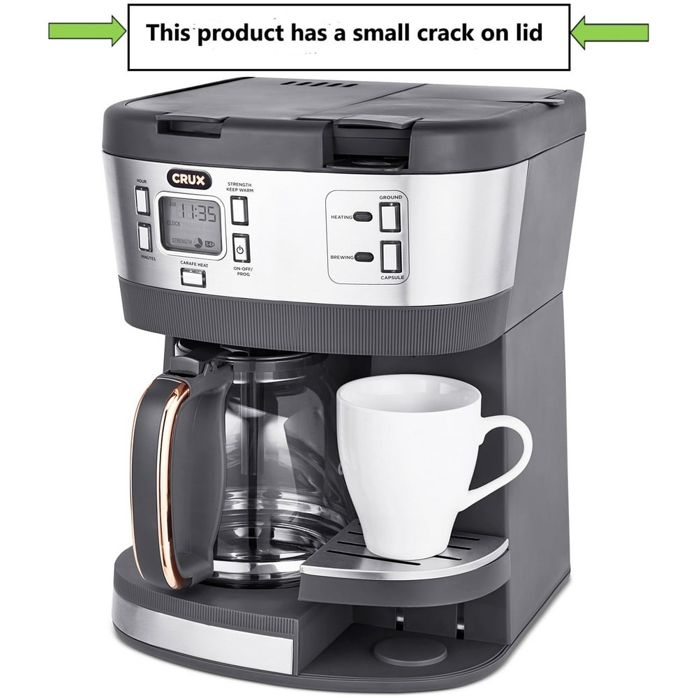 Crux Triple Infusion Brew Coffee Maker, Customizable Auto Shut off for