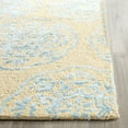 thumbnail image 3 of SAFAVIEH Bella Glenna Abstract Wool Runner Rug, Beige/Blue, 2'3" x 8', 3 of 7