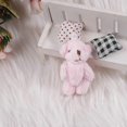 thumbnail image 4 of Plush Bear Toy Mini Joint Dolls Lovely Bear Pendant DIY Keychain Children Backpack Ornament Wedding Party Bouquet 5PCS Dark brown, 4 of 5