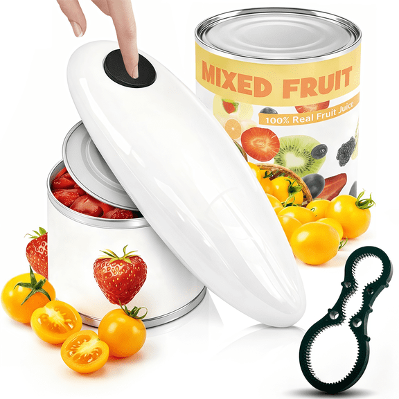 Electric Can Opener, Automatic Can Openers for Kitchen Fits All Cans Sizes with One-Touch Smooth Edge & Magnetic Lid, Hands-Free for Seniors