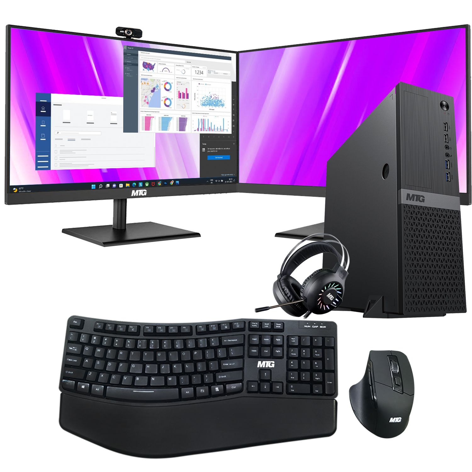 Computer Desktop PC MTG Aurora Intel Core i7 4th Gen, 8GB Ram DDR4