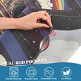 thumbnail image 5 of Yayeee Kitchen Curtains Tier Set of 2 Light Filtering 57"x36" Over Sink Window Panels, Colorful Skeleton with Cloud, 5 of 7