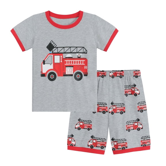 Zshosam Girls Summer Sets Girls Two Piece Sets Short Sleeve Tshirts and Drawstring Shorts With Pockets Summer Outfits Size 7T,(Grey 7 Years)