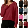 thumbnail image 2 of ShiShine Womens Casual Crewneck Sweatshirt Long Sleeve Loose Fit Fall Shirts Tops, 2 of 6