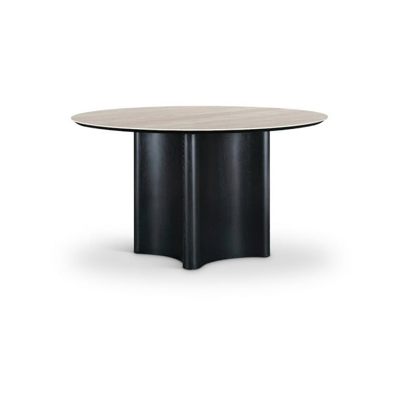 Meridian Furniture Corvina Black Oak Veneer And Sintered Stone Dining Table