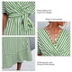 thumbnail image 3 of Vestido largo de verano ANGGREK con cinturón dobladillo suelto a rayas cuello en V, 3 of 6