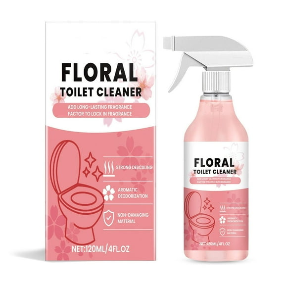 SIYTUAU Floral Scented Toilet Cleaner 120Ml Bathroom Stain Remover Deodorizer Pink Plastic Bottle Household Cleaning Solution Toilet Cleaner Product