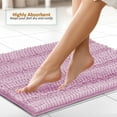 thumbnail image 6 of Clara Clark Chenille Super Absorbent Bath Mat - Extra Soft - Shower and Bath Room - Machine wash dry - Size Extra Large 44 x 26 - Lilac, 6 of 8