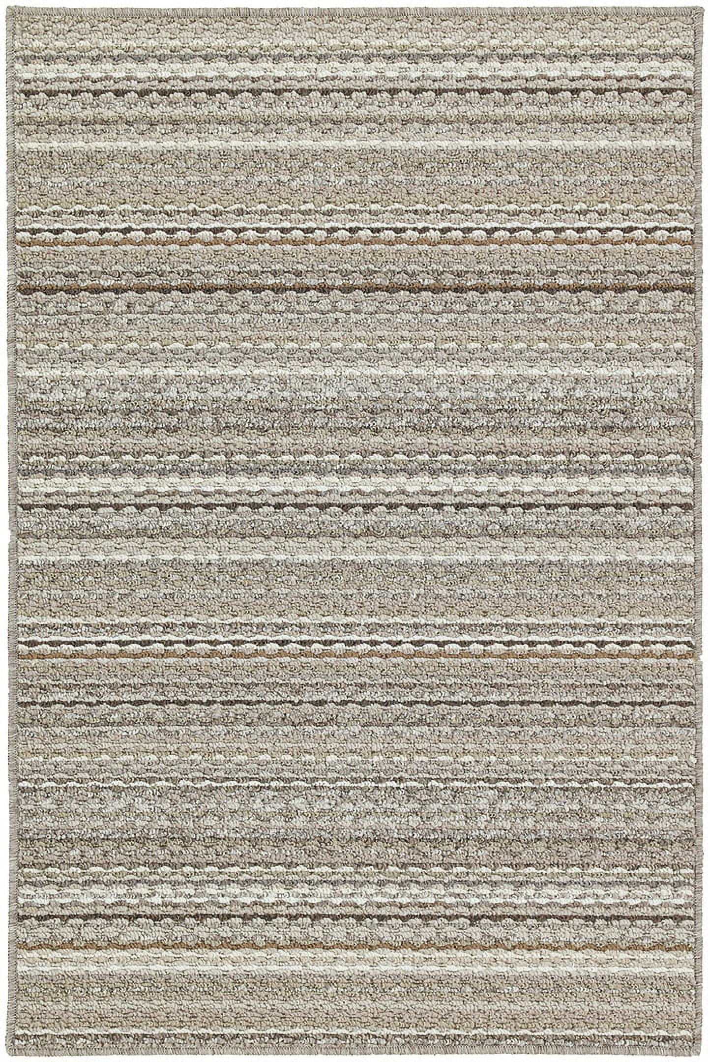 (3 pack) Mainstays Carnival Stripe Polypropylene Assorted Earth Tones Indoor Area Rug, 54" x 72"