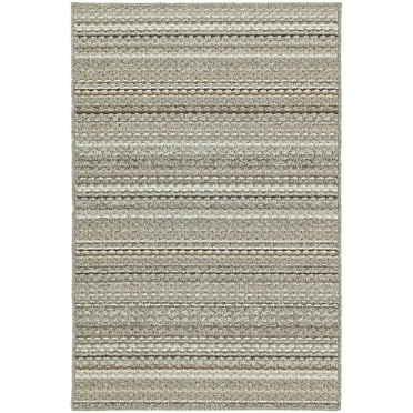 Mainstays Carnival Stripe Polypropylene Assorted Earth Tones Indoor Area Rug, 54" x 72"