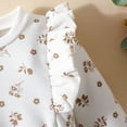 thumbnail image 5 of Siilsaa Girls' Clothing Sets Baby Girl Clothes Floral Hooded with Pocket Sweatshirt Pants Outfits Set White,9-12 Months, 5 of 5