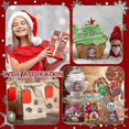 thumbnail image 5 of Rollo de pegatinas navideñas redondas de 500 unidades, varios diseños, decoración para regalos navideños, B-1 pulgada, 5 of 5
