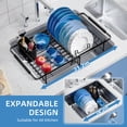 thumbnail image 5 of KK KINGRACK Dish Drying Rack , Expandable Metal Dish Rack, Rustproof Dish Drainer for Kitchen Counter, Black, 5 of 8