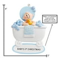 thumbnail image 6 of Ornaments by Elves Personalized Bath Baby Boy Ornament Holiday Keepsake Christmas Decorations 0.25lbs, 6 of 10
