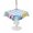 SkyBlue, variant on Outdoor Tablecloth with Umbrella Hole for Patio/Picnic/Party/Camping, Summer Coastal Waterproof Table Cloth Round Cover Washable, Ocean Starfish Shell Lemon Flowers Ombre Blue (Dia 54")