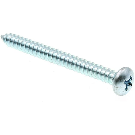 

9020555 Sheet Metal Screw Self-Tapping Pan Head Phillips #10 X 2 in Zinc Plated Steel Pack of 50