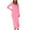 Pink, variant on Efsteb 2025 Fall Fashion Women Dresses V Neck Long Sleeve Wrap Sweater Dress Casual Solid Bodycon Ruched Knitted Long Dresses (Khaki,M)