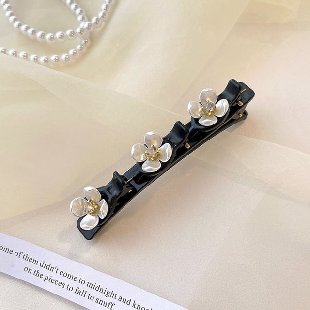 Fiudx Pinza para El Cabello con Forma de Camelia, Elegante Accesorio Floral para La Frente, Herramienta de Peinado Versátil, Horquilla Fácil de Usar, Perfecta para Fiestas, Bodas, Escuela, Regalo de