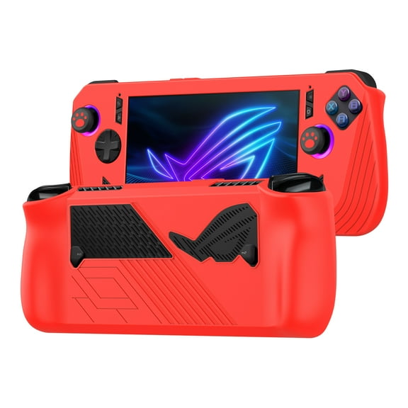 Protective Case Cover Compatible for ROG ALLY X, Soft Silicone Gaming Console Shell Dust-proof Protection Cover Sleeve Handheld Game Console Non-slip Storage Case (Case Only)