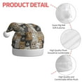thumbnail image 4 of KLL Christmas Hats for Adults Plush Cartoon Bear Print Santa Hat Xmas Fluffy Santa Claus Hat for Women Men, 4 of 6