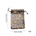 thumbnail image 3 of 20 Pack Halloween Spider Web Drawstring Mesh Bags, Black and Orange Polyester Treat Pouches for Candy and Party Favors, 3.93 x 5.51 in, 3 of 6