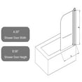 thumbnail image 5 of 30 in. W * 58 in. H rotation shaft door Shower Doors for Bathtub, 1/4" (6mm) Thick SGCC Tempered Glass Door, Bathroom Tub Glass single Door, Aluminium Alloy Brushed Nickel finish, 5 of 9