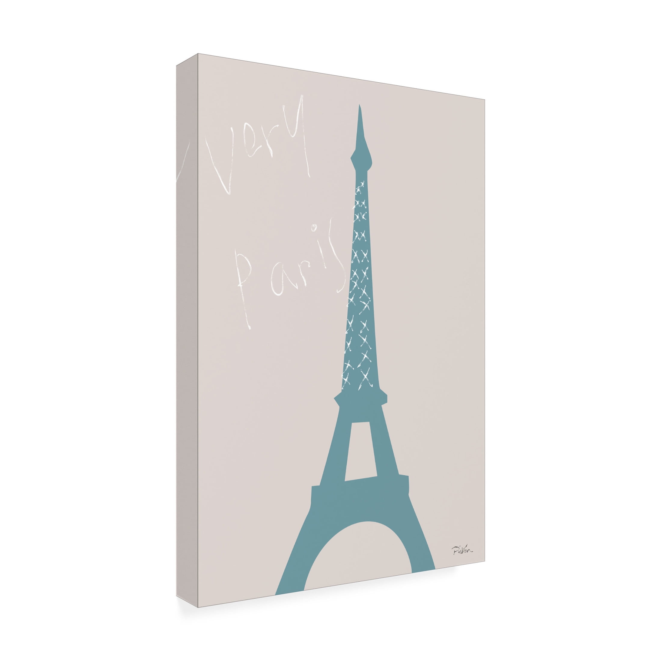 Canvas Wall Art - Pictufy Studio Ii 'Very Paris' Wall Art for Living Room, Bedroom, or Office Décor by Trademark Fine Art - 16 x 24 Inches