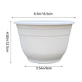 thumbnail image 2 of Voglyf 6.5 Inch Plant Pots for Indoor Outdoor,Plastic Floor Planters with Drainage Holes, Modern Round Grey Flower Pots For Succulents Vegetables Herbs House Plants Home Balcony Decor,White, 2 of 6